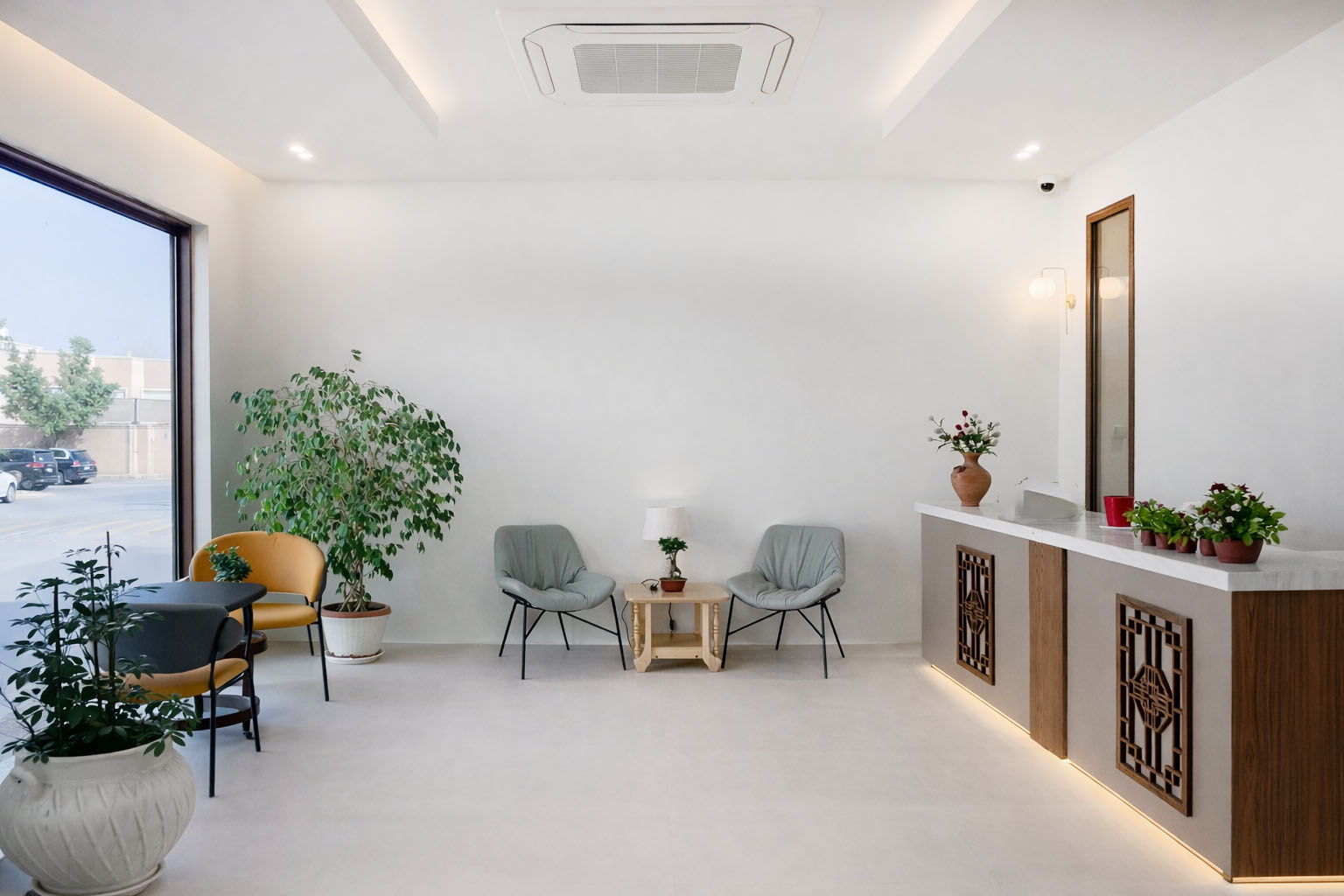 Office Remodeling Project Riyadh - lobby after remodeling by Hanjin E&T