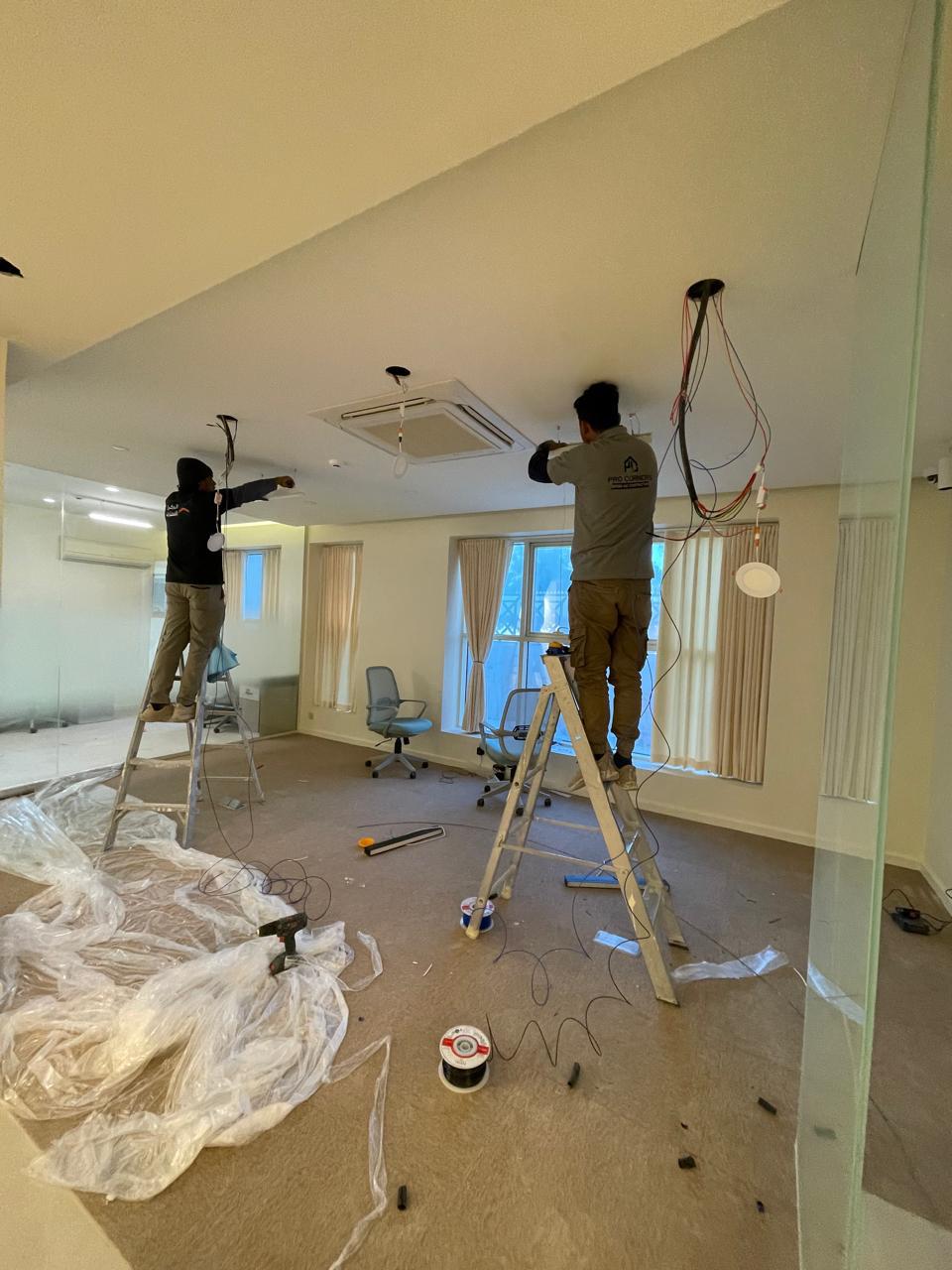 Office fit-out Riyadh - electrical installation work