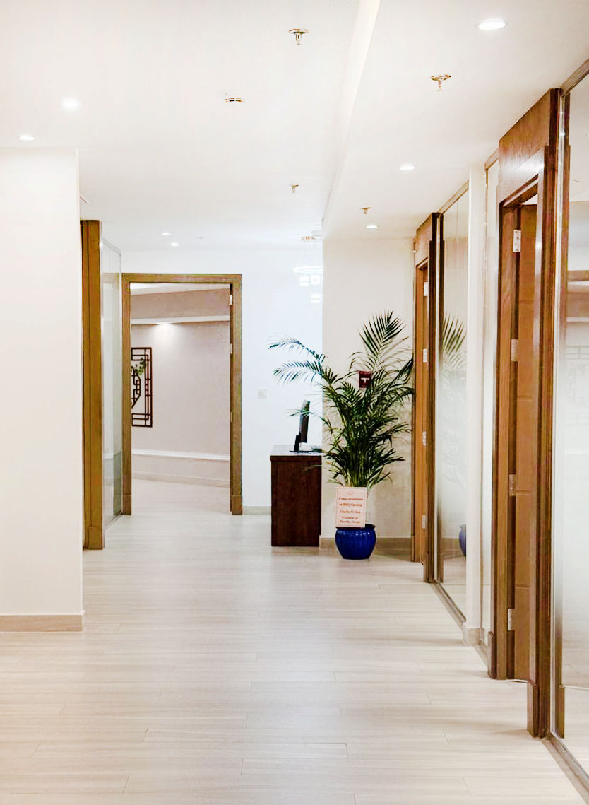 Office fit-out Riyadh workspace view - Hanwha project