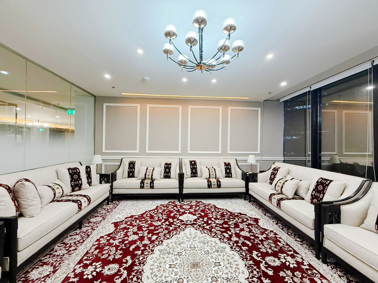 Office fit-out Riyadh completed office - Hanwha project