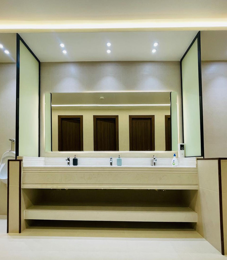 Office fit-out Riyadh after – Modern toilet design remodeling